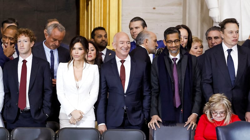 Bezos, along with Mark Zuckerberg and Elon Musk, attended Trump's inauguration last January.
