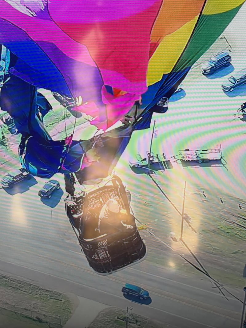 Hot air balloon rescue.