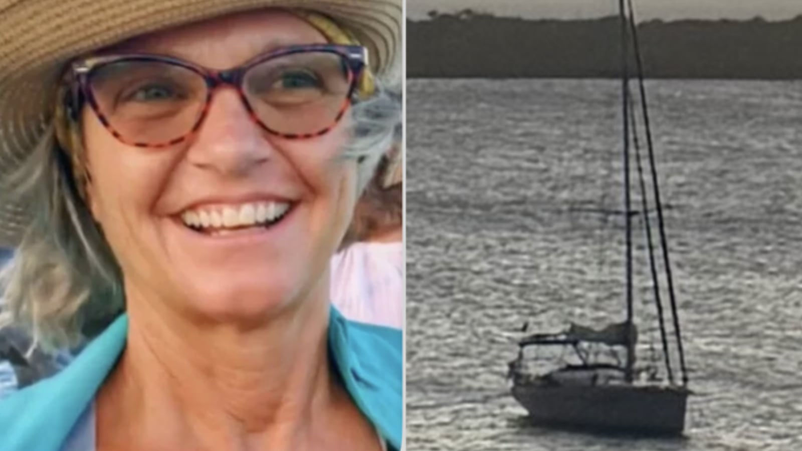 Lynette Hooker and the boat.