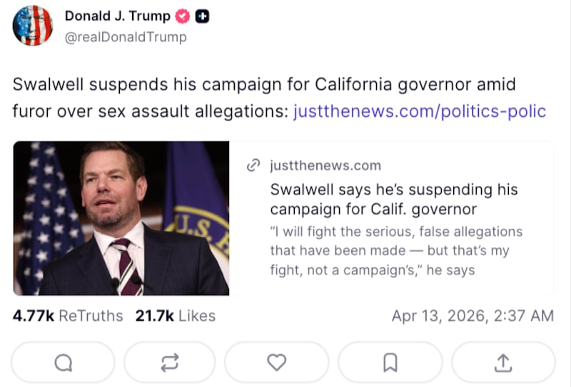 Truth Social Screenshot