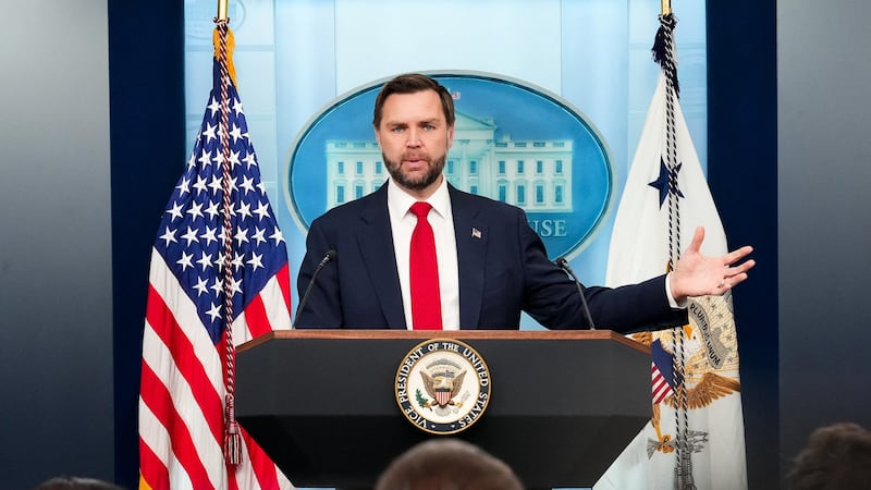 U.S. Vice President JD Vance speaks during a press briefing at the White House in Washington, D.C., U.S., June 18, 2026. REUTERS/Eric Lee