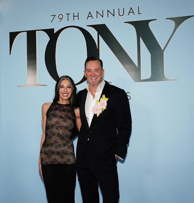 Stacy London and Clinton Kelly pose during the 79th Annual Tony Awards in New York City, U.S., June 7, 2026. REUTERS/Angelina Katsanis