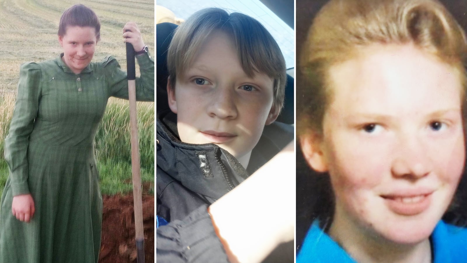 Rachelle Leray Fischer, 15, and Allen Larand Fisher, 13, and Elintra Dee Fischer, 18.