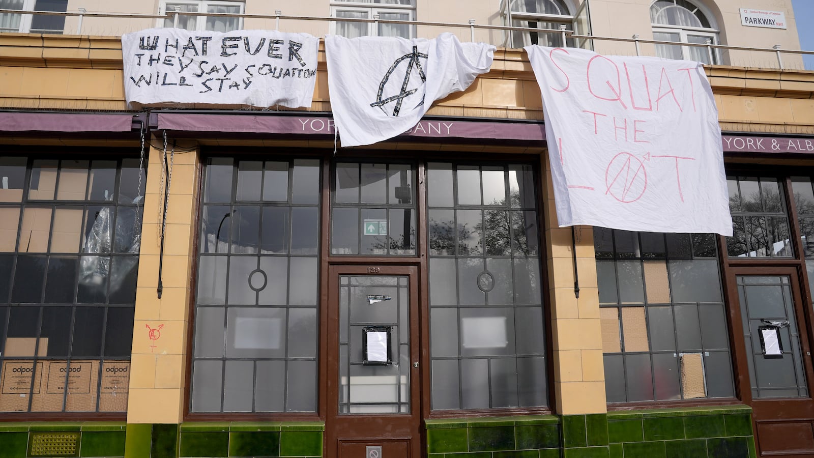A group of people locked themselves inside the York & Albany hotel and gastropub situated just outside Regent's Park last week. Thursday April 18, 2024.