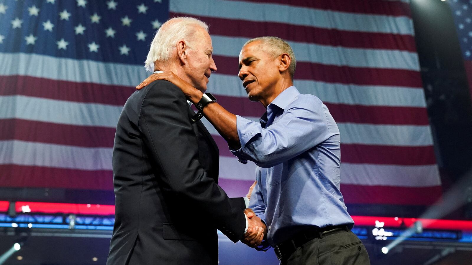 U.S. President Joe Biden and former President Barack Obama