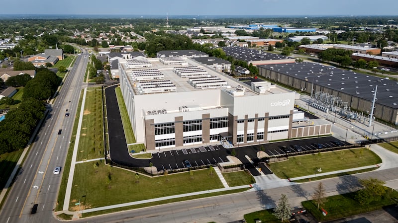 The COL4 AI-ready data center is located on a seven-acre campus at the convergence point of long-haul fiber and regional carrier fiber networks on July 24, 2025 in Columbus, Ohio.