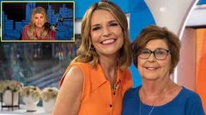 Savanah Guthrie and her mother on the set of the Today show with an inset of Ashleigh Banfield