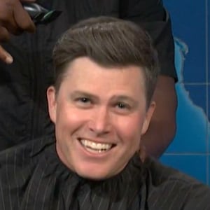 SNL, Colin Jost preparing to get his head shaved.