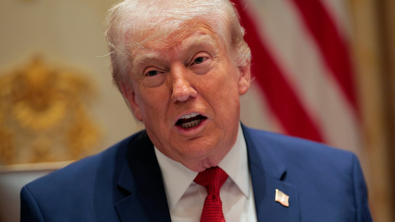 President Donald Trump speaks during a Cabinet meeting in the Cabinet Room of the White House on March 26, 2026 in Washington, DC. This is Trump's second Cabinet meeting of 2026 and the first since the United States and Israel began attacking Iran on February 28.