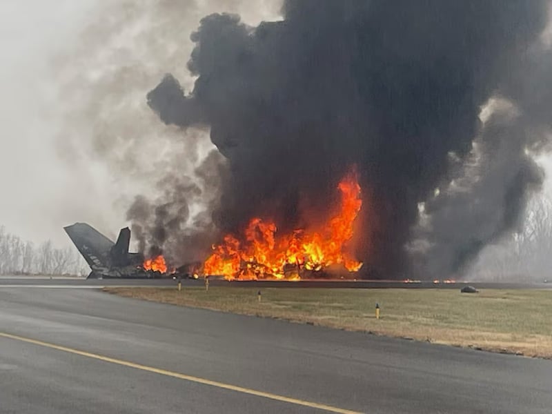 The jet that crashed in Statesville, North Carolina, burst into flames upon impact.