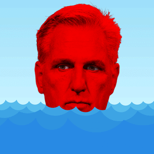 An animation of House Speaker Kevin McCarthy underwater.