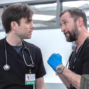 Lyman is in distress. Robby pressures Langdon who makes a bold call and it works. (Warrick Page/HBOMAX)