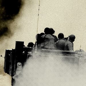 Tanks drives in Israel.