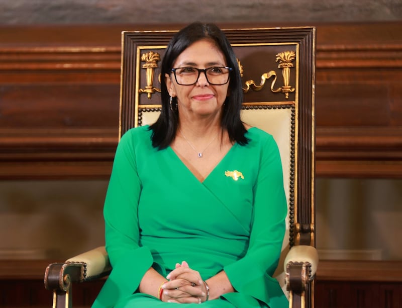 Delcy Rodriguez is sworn in as acting president of Venezuela in Caracas on Jan. 5, 2026.