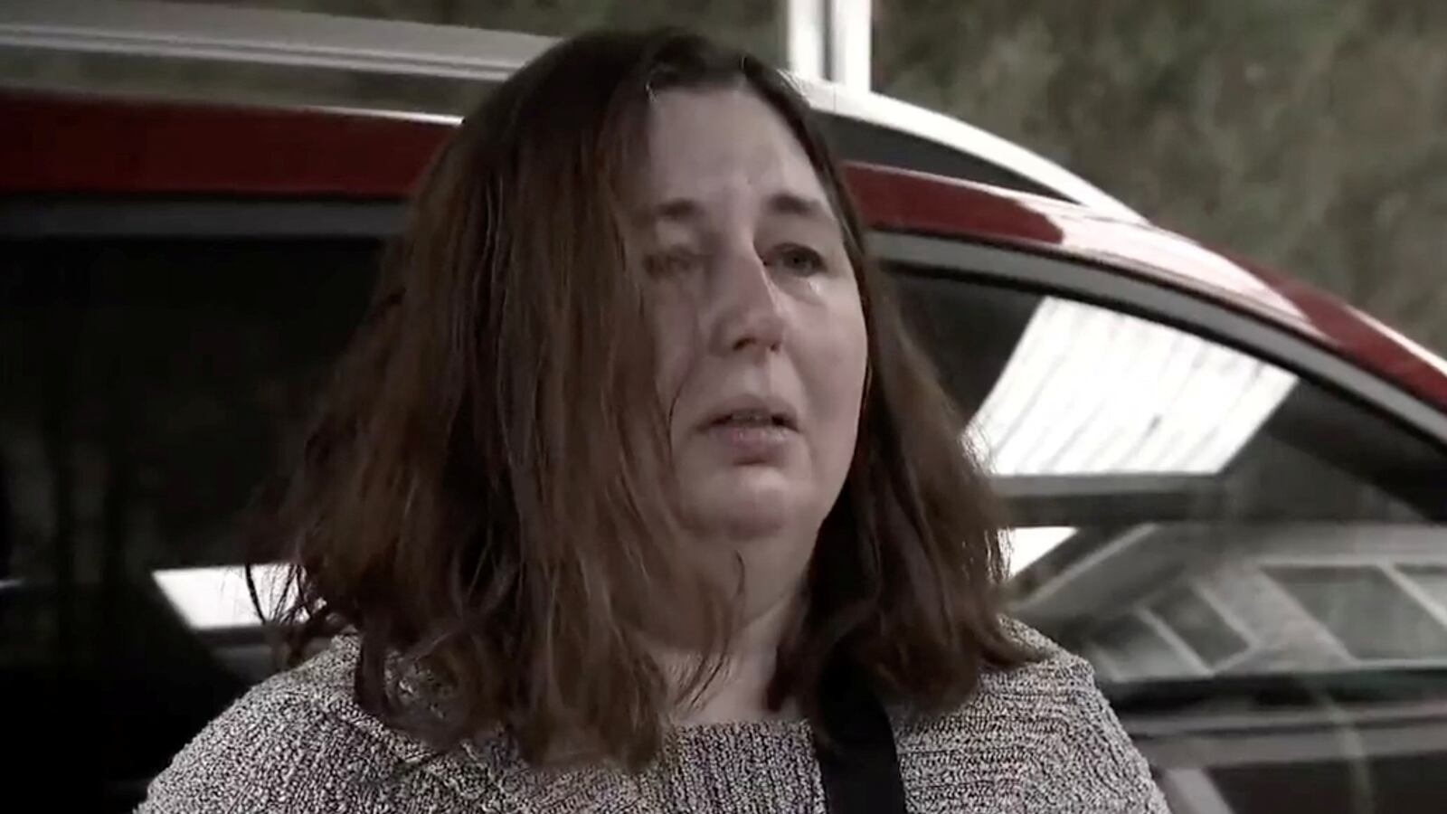 Erin Patterson speaks to the media outside her home in Leongatha, Victoria, Australiam in a screengrab obtained Nov. 3, 2023.