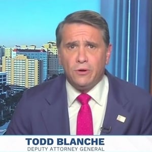 Deputy Attorney General Todd Blance on  'Meet the Press' on NBC on December 21, 2025.