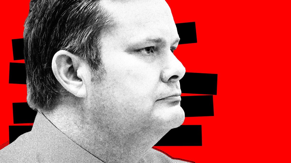 A photo illustration of Chad Daybell