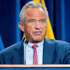 Secretary of Health and Human Services Robert F. Kennedy, Jr., speaks about new guidance for approving individualized drug and biological therapies during a press conference at the Health and Human Services headquarters in Washington, D.C., U.S., February 23, 2026. REUTERS/ Nathan Howard