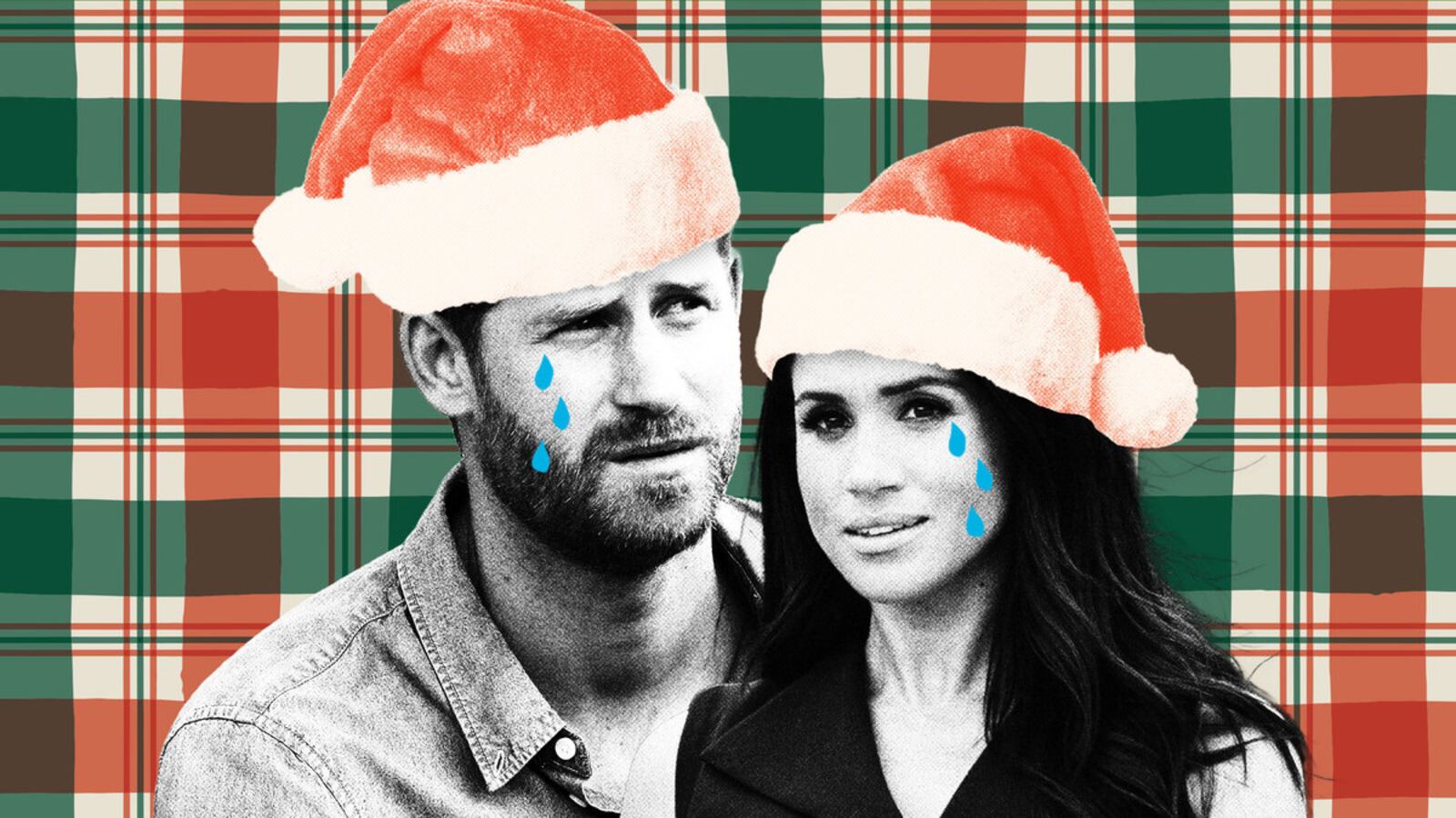 A photo illustration of Prince Harry and Meghan Markle