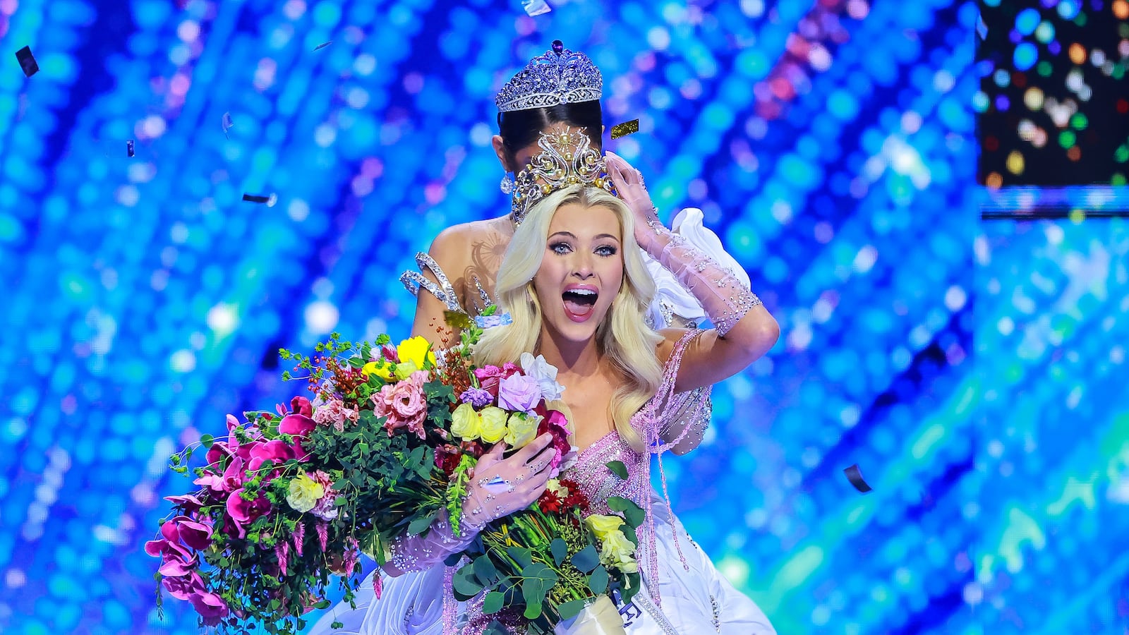 Victoria Kjær Theilvig, of Denmark, is crowned as the 2024 Miss Universeon November 16, 2024 in Mexico City, Mexico.