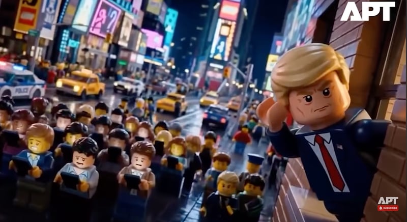 The Iranians have posted a series of Lego videos mocking Trump.