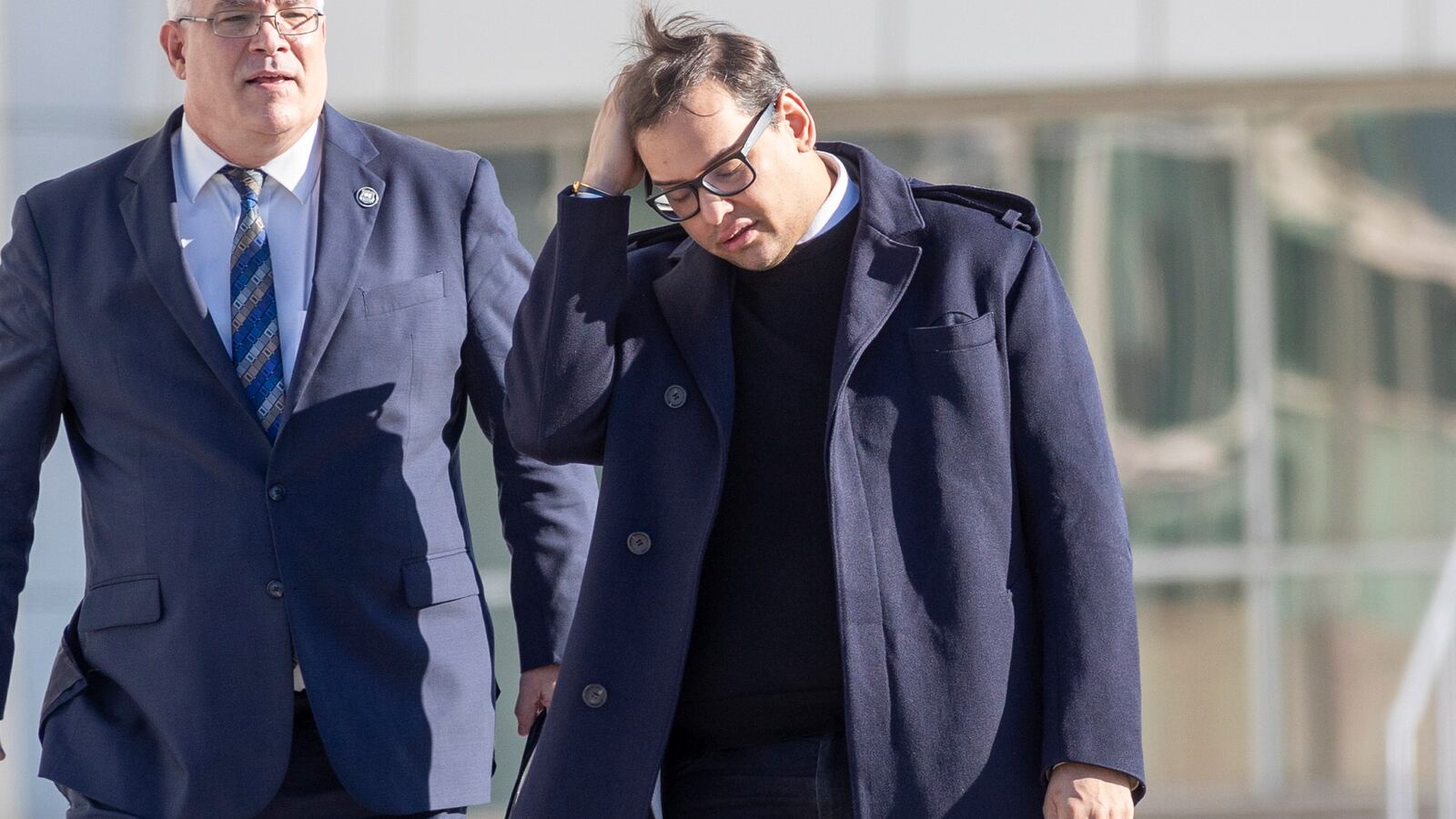 Central Islip, N.Y.: Former U.S. Representative George Santos (R-N.Y.).