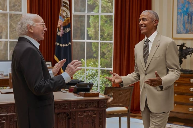 Larry David and Barack Obama.