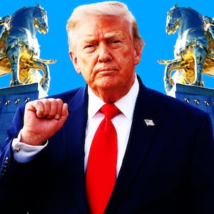 Donald Trump, statues photo illustration