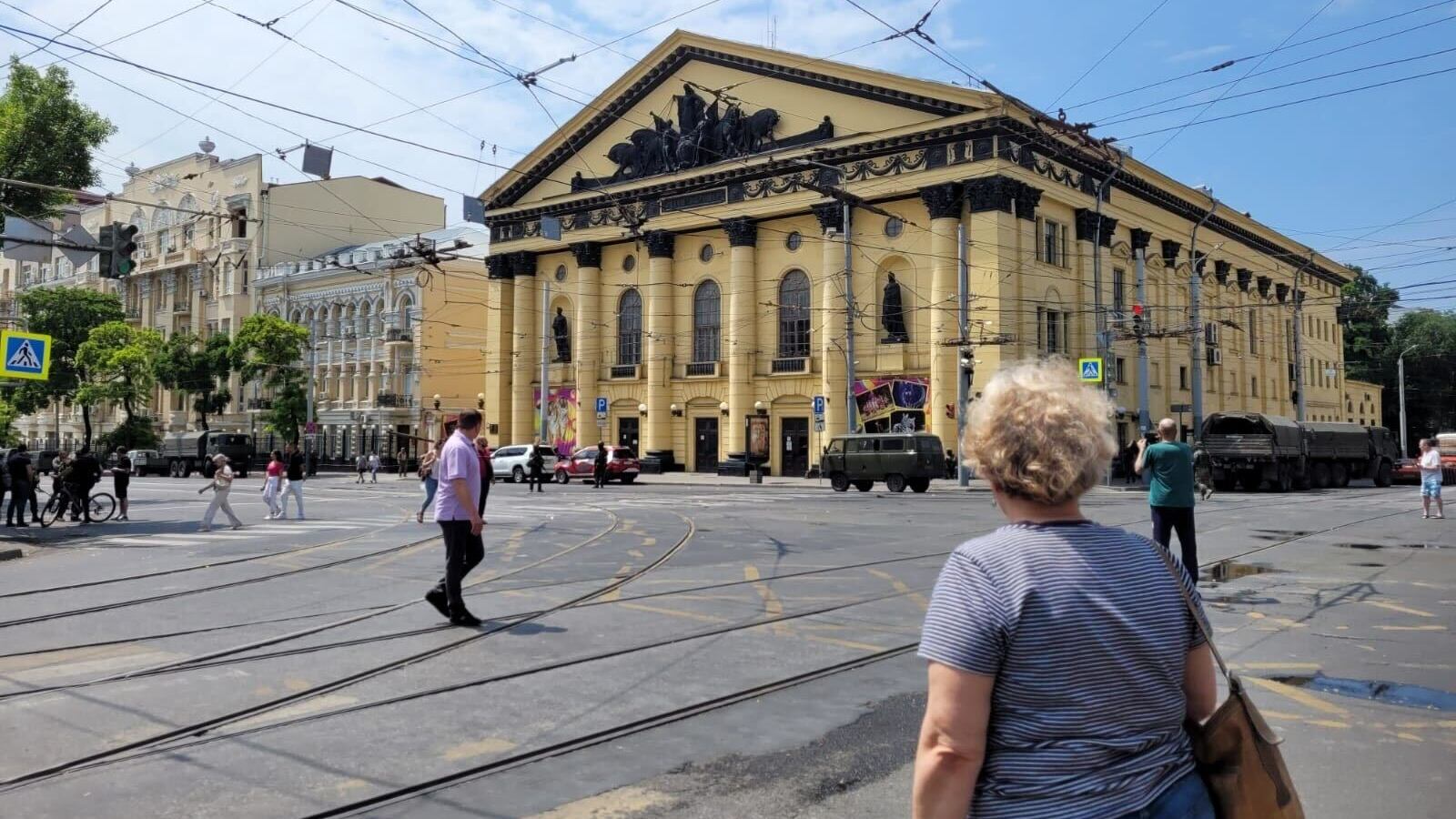 Residents on the streets of Rostov