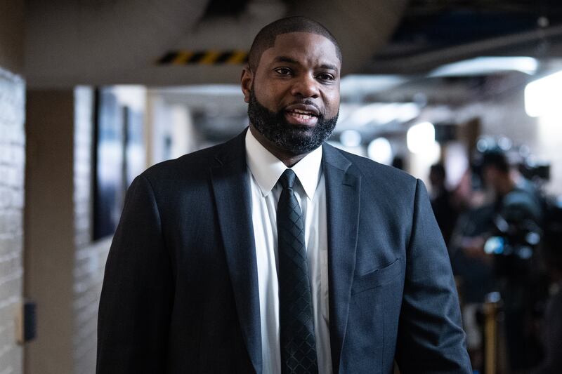Rep. Byron Donalds, R-Fla., arrives to a House Republican Conference meeting in the U.S. Capitol on Tuesday, May 20, 2025.