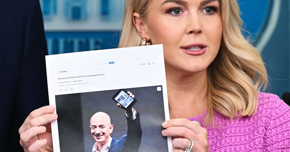 Leavitt Melts Down at Bezos for Spelling Out Cost of Tariffs