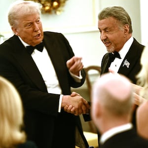 Trump and Sylvester Stallone
