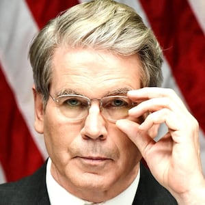 Treasury Secretary Scott Bessent attends a press conference at government quarters Rosenbad after the trade talks between the U.S. and China concluded, in Stockholm, Sweden, July 29, 2025.