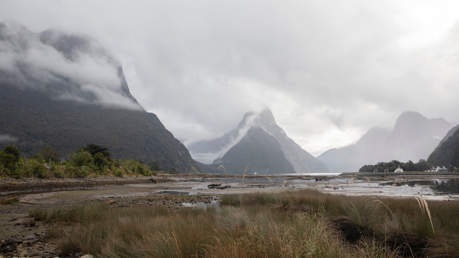 General view of Milford Sound in the southwest of Fiordland National Park, New Zealand on July 22, 2021. Milford Sound is a UNESCO World Heritage Site in the south island in New Zealand. (Photo by Sanka Vidanagama/NurPhoto via Getty Images)