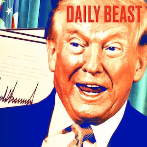 Donald Trump with presidential pardons.