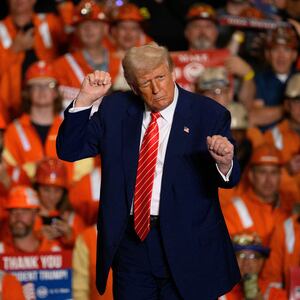 U.S. President Donald Trump speaks during a rally at the US Steel-Irvin Works on May 30, 2025 in West Mifflin, Pennsylvania.