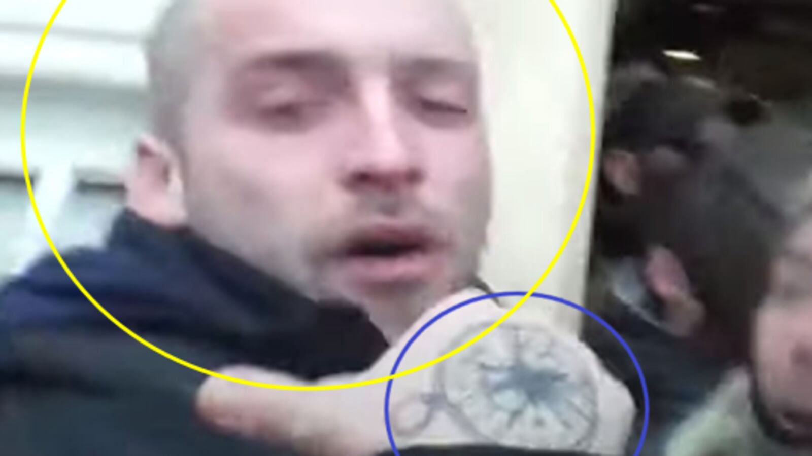 A picture of Curtis Logan Tate, known as known as #ShinyCircleTattoo, who was arrested in North Carolina on Thursday for allegedly assaulting police officers with a metal baton, a floor lamp, broken table leg, speaker box, and a shoe.