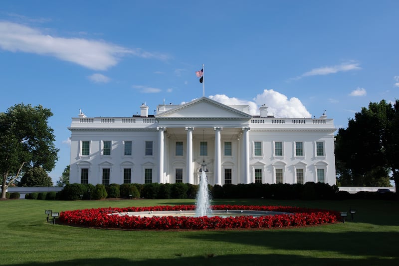 The White House is seen on June 7, 2025 in Washington, D.C.