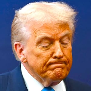 President Donald Trump at the Gyeongju National Museum in Gyeongju on October 29, 2025.