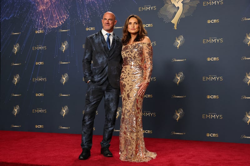 Meloni and 'Law and Order' co-star Mariska Hargitay at last year's Emmys. Meloni has frequently called out the Trump administration online.