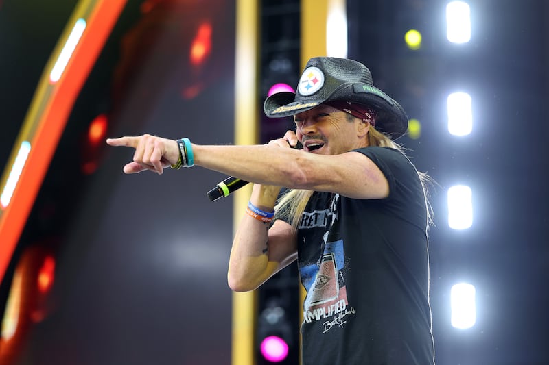 Bret Michaels performs prior to Round Two of the 2026 NFL Draft at Acrisure Stadium on April 24, 2026 in Pittsburgh, Pennsylvania.