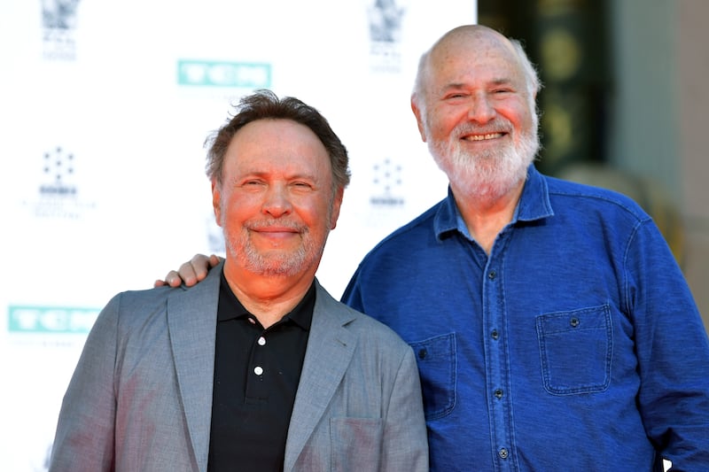 HOLLYWOOD, CALIFORNIA - APRIL 12: (L-R) Special Guests Billy Crystal and Rob Reiner attend the Hand and Footprint Ceremony: Billy Crystal at the 2019 10th Annual TCM Classic Film Festival on April 12, 2019 in Hollywood, California. (Photo by Emma McIntyre/Getty Images for TCM)