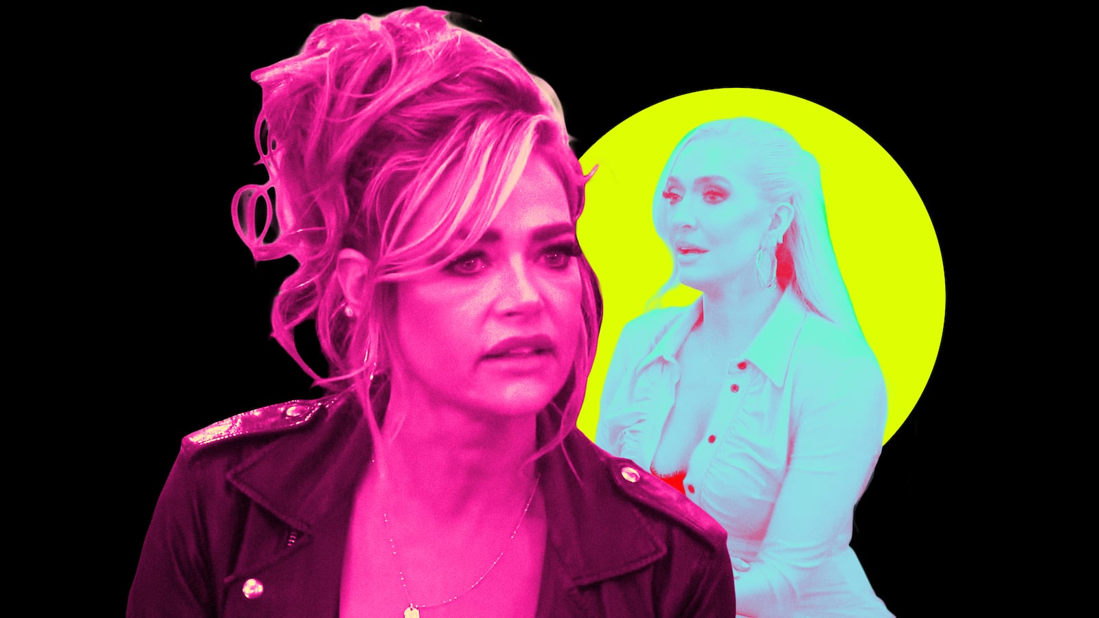 A photo illustration of Erika Jayne and Denise Richards.