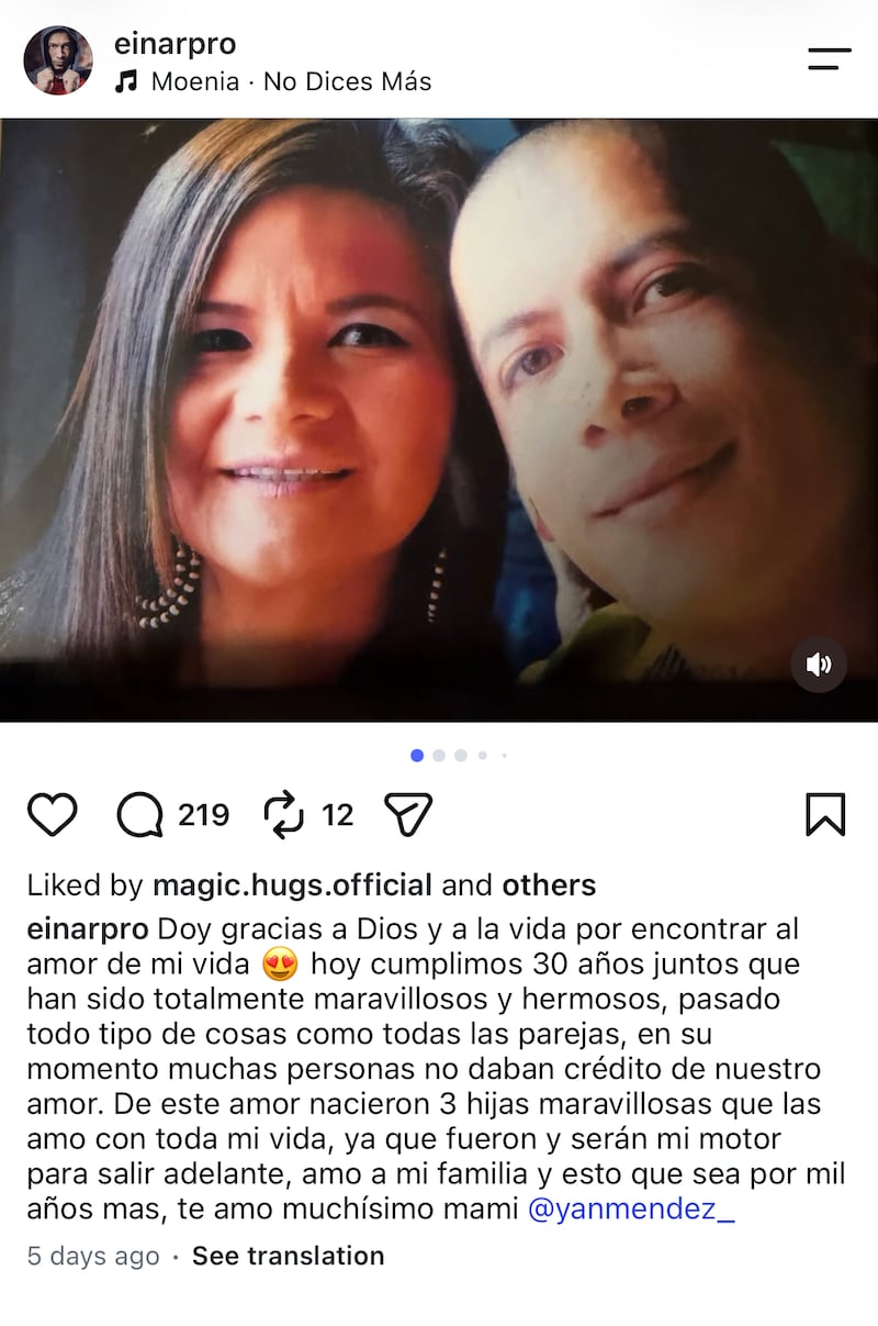 The late bodybuilder and celebrity trainer Einar Méndez and his wife, Yan, just celebrated 30 years together before his sudden death.