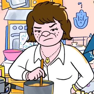 Lisa Edelstein as Naomi Schwartz, Angelique Cabral as Jen and Abbi Jacobson as Shira Schwooper