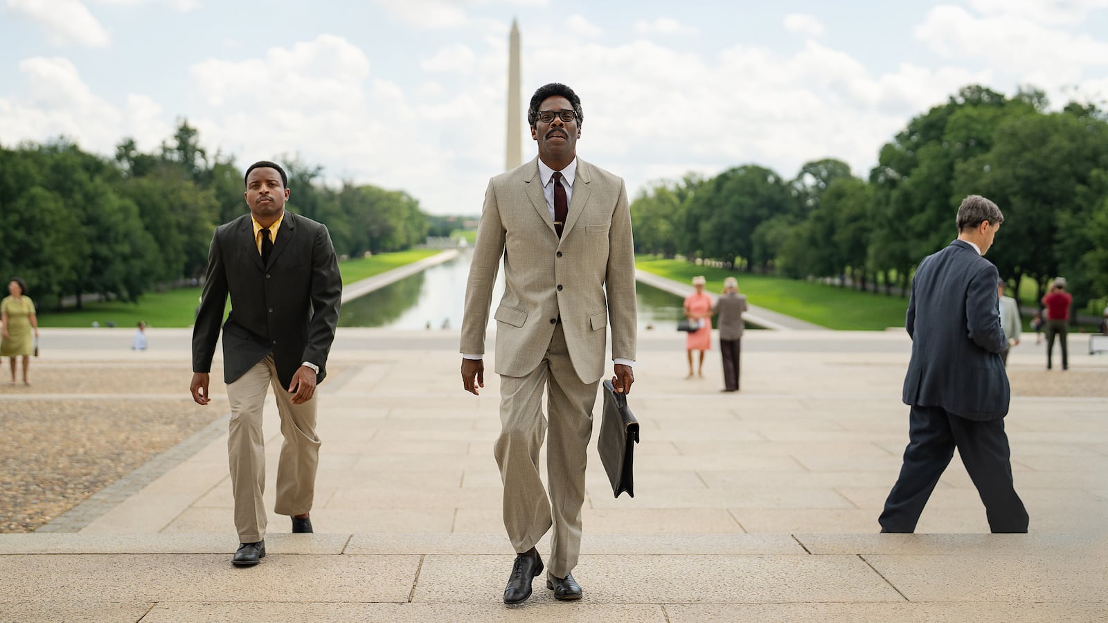 Jeffrey Mackenzie Jordan and Colman Domingo in Rustin.