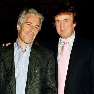 Jeffrey Epstein (left) and Donald Trump at the Mar-a-Lago in 1997.