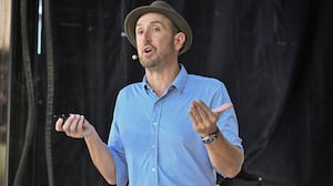 PHOENIX, ARIZONA - APRIL 20: Randall Lane speaks during the Forbes 30 Under 30 Summit on April 20, 2026 in Phoenix, Arizona. (Photo by Astrida Valigorsky/Getty Images)