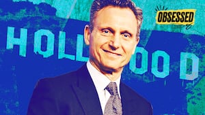 Tony Goldwyn in front of The Hollywood Sign.