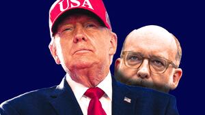 Donald Trump and Project 2025 architect Russ Vought.
